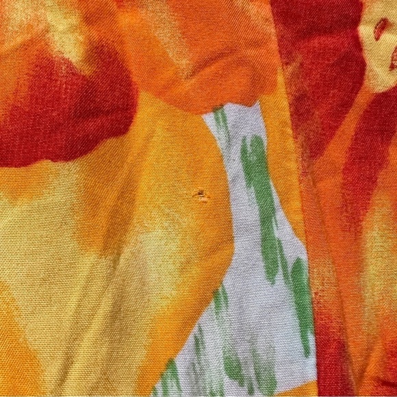 Carolina Colours Orange Floral Tropical Sleeveless Collared Midi Dress Size 22W - Picture 15 of 16